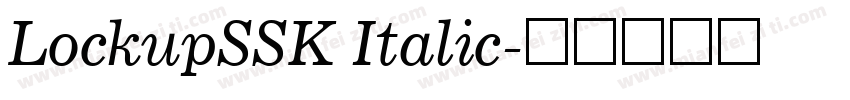 LockupSSK Italic字体转换